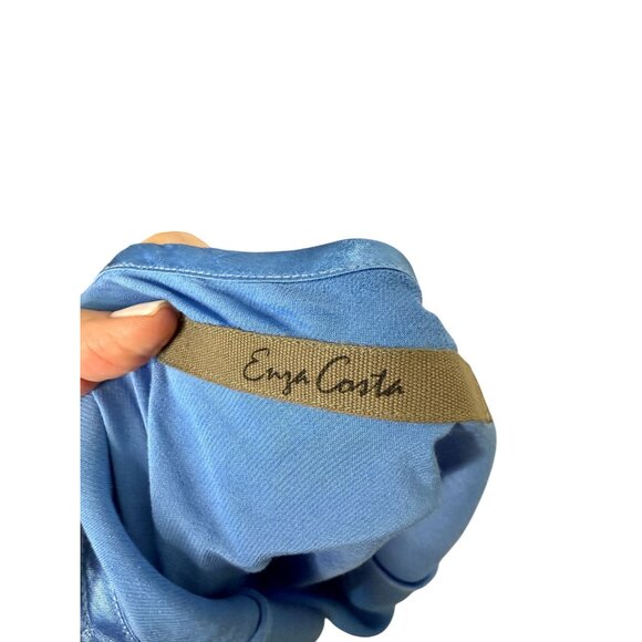 Enza Costa Bias Cut Slip Dress in Pool Blue NWOT -  Size XS - Picture 8 of 8